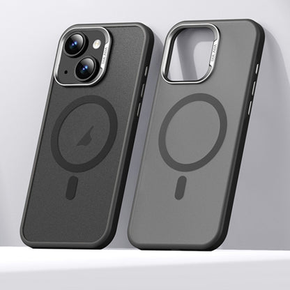 For iPhone 15 SULADA Light Sand MagSafe Magnetic PC Hybrid TPU Phone Case(Black) by SULADA