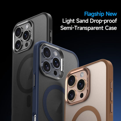 For iPhone 15 Pro SULADA Light Sand MagSafe Magnetic PC Hybrid TPU Phone Case(Black) by SULADA