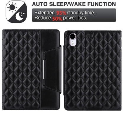 For iPad mini 6 / mini 2024 Diamond Pattern Hardware Buckle Smart Leather Tablet Case(Black) by bashfashion