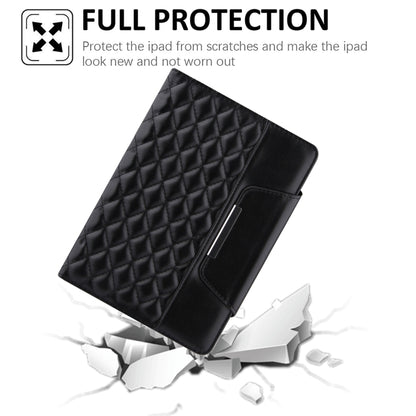 For iPad mini 6 / mini 2024 Diamond Pattern Hardware Buckle Smart Leather Tablet Case(Black) by bashfashion
