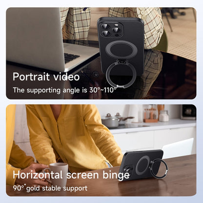 For iPhone 16 Pro SULADA Top Grain Leather MagSafe Magnetic Holder Phone Case(Black) by SULADA