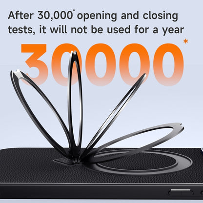 For iPhone 16 SULADA Top Grain Leather MagSafe Magnetic Holder Phone Case(Brown) by SULADA