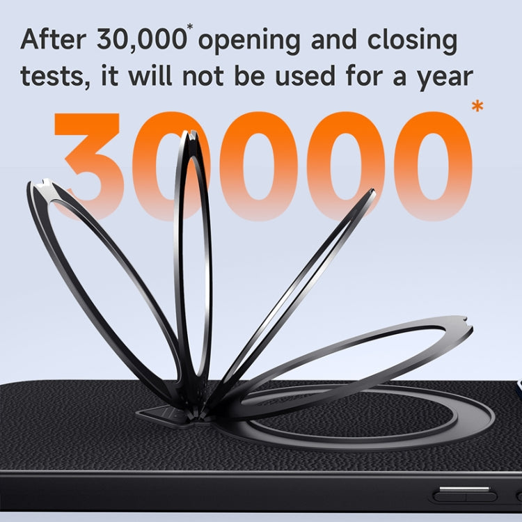 For iPhone 16 Pro Max SULADA Top Grain Leather MagSafe Magnetic Holder Phone Case(Brown) by SULADA