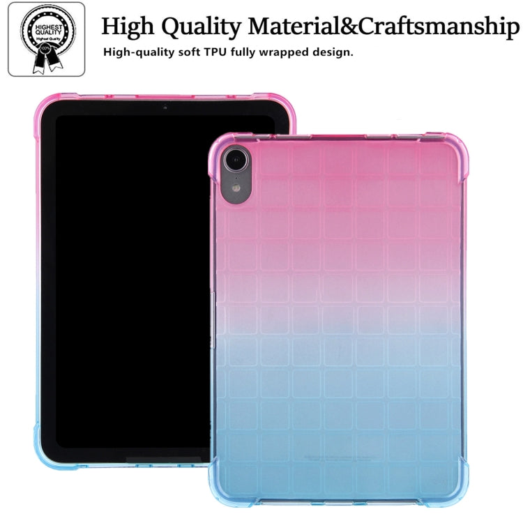 For iPad mini 6 / mini 2024 Square Gradient TPU Tablet Case(Pink Gradient Green) by bashfashion