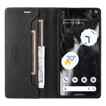 For Google Pixel 7 GQUTROBE G01 RFID Anti-theft Leather Phone Case(Black) by GQUTROBE