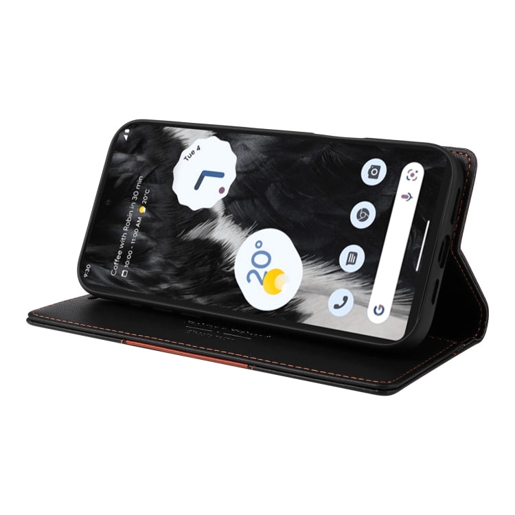 For Google Pixel 7 GQUTROBE G01 RFID Anti-theft Leather Phone Case(Black) by GQUTROBE