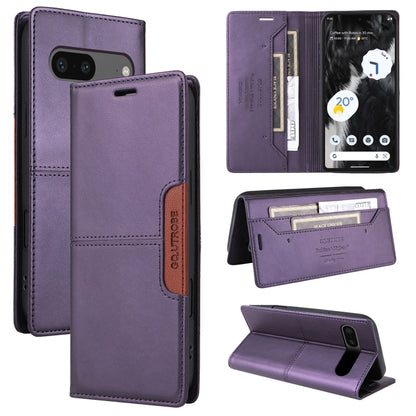 For Google Pixel 7 GQUTROBE G01 RFID Anti-theft Leather Phone Case(Purple) by GQUTROBE