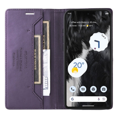 For Google Pixel 7 GQUTROBE G01 RFID Anti-theft Leather Phone Case(Purple) by GQUTROBE