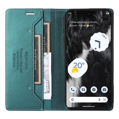 For Google Pixel 7 GQUTROBE G01 RFID Anti-theft Leather Phone Case(Green) by GQUTROBE