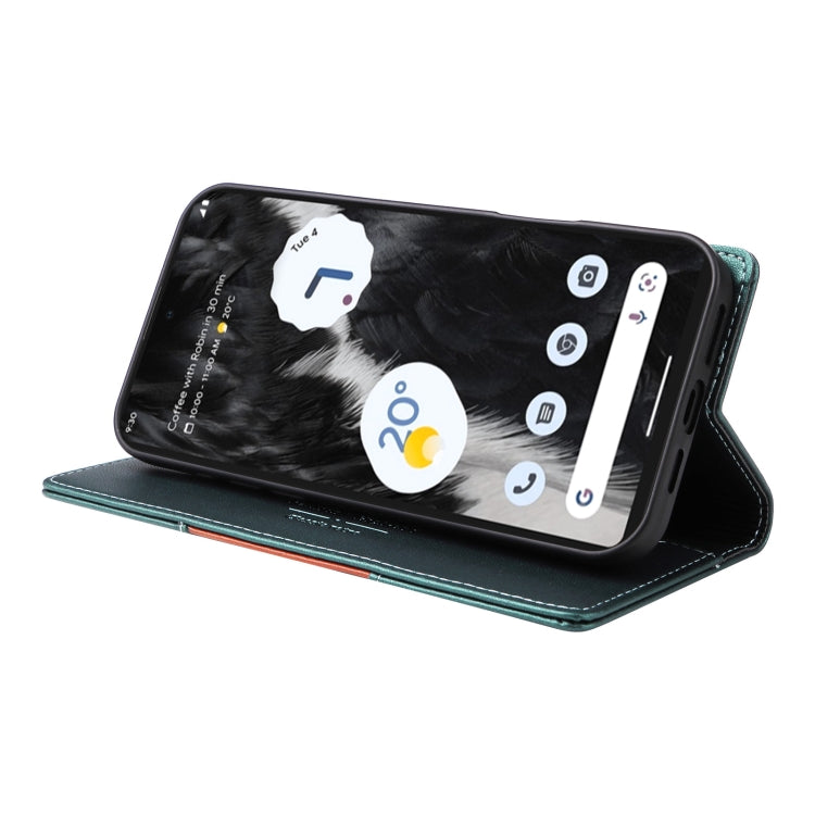 For Google Pixel 7 GQUTROBE G01 RFID Anti-theft Leather Phone Case(Green) by GQUTROBE