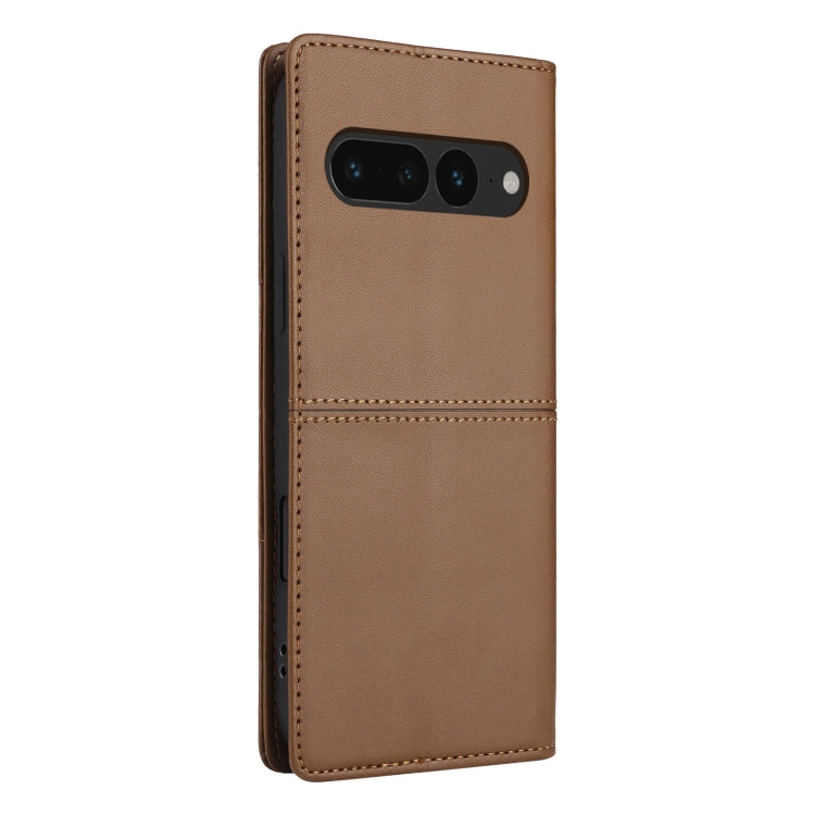 For Google Pixel 7 Pro GQUTROBE G01 RFID Anti-theft Leather Phone Case(Brown) by GQUTROBE