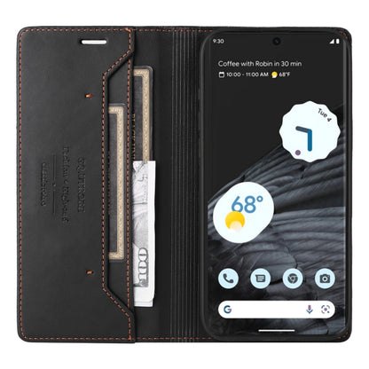 For Google Pixel 7 Pro GQUTROBE G01 RFID Anti-theft Leather Phone Case(Black) by GQUTROBE
