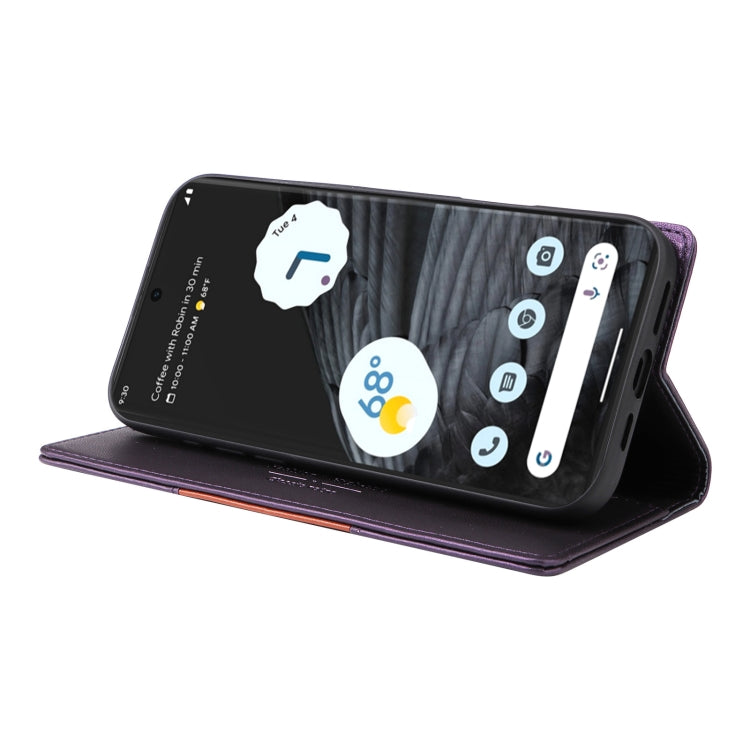 For Google Pixel 7 Pro GQUTROBE G01 RFID Anti-theft Leather Phone Case(Purple) by GQUTROBE