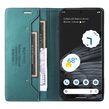 For Google Pixel 7 Pro GQUTROBE G01 RFID Anti-theft Leather Phone Case(Green) by GQUTROBE
