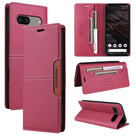 For Google Pixel 7a GQUTROBE G01 RFID Anti-theft Leather Phone Case(Red) by GQUTROBE