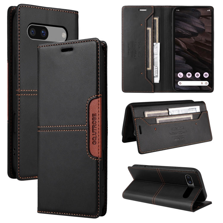 For Google Pixel 7a GQUTROBE G01 RFID Anti-theft Leather Phone Case(Black) by GQUTROBE