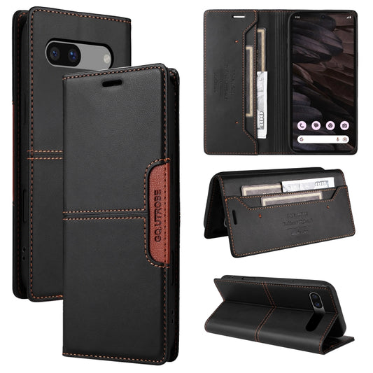 For Google Pixel 7a GQUTROBE G01 RFID Anti-theft Leather Phone Case(Black) by GQUTROBE