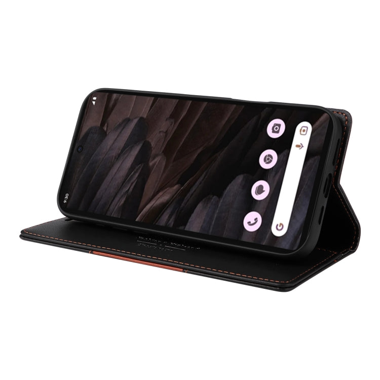 For Google Pixel 7a GQUTROBE G01 RFID Anti-theft Leather Phone Case(Black) by GQUTROBE