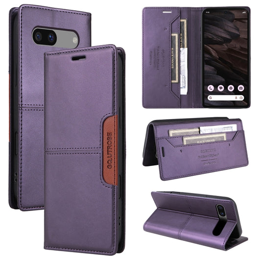 For Google Pixel 7a GQUTROBE G01 RFID Anti-theft Leather Phone Case(Purple) by GQUTROBE