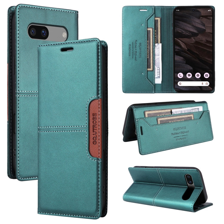 For Google Pixel 7a GQUTROBE G01 RFID Anti-theft Leather Phone Case(Green) by GQUTROBE