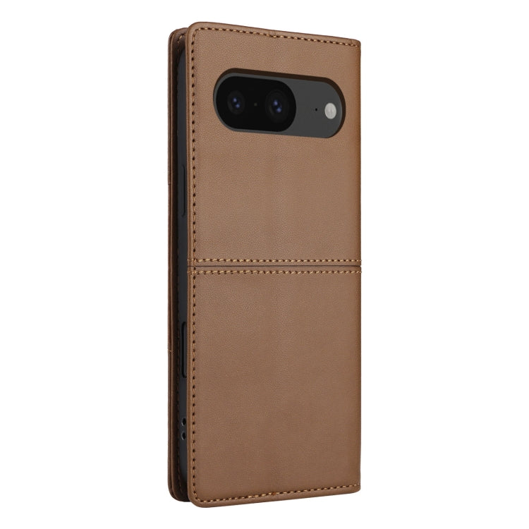 For Google Pixel 8 GQUTROBE G01 RFID Anti-theft Leather Phone Case(Brown) by GQUTROBE
