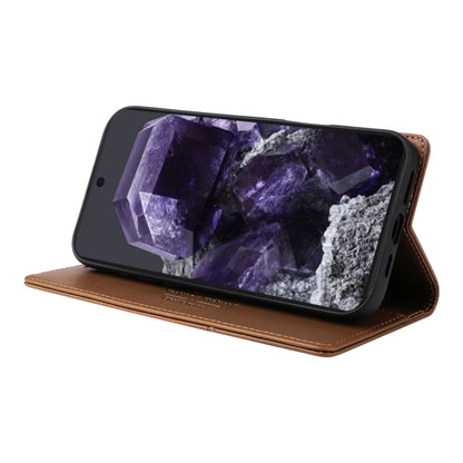 For Google Pixel 8 GQUTROBE G01 RFID Anti-theft Leather Phone Case(Brown) by GQUTROBE