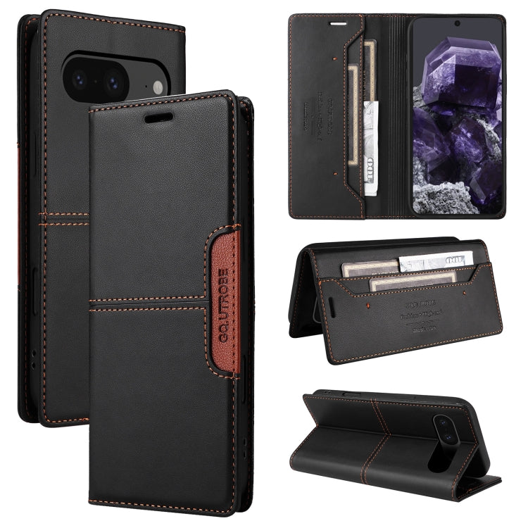 For Google Pixel 8 GQUTROBE G01 RFID Anti-theft Leather Phone Case(Black) by GQUTROBE