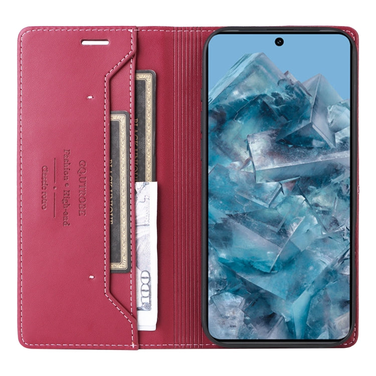 For Google Pixel 8 Pro GQUTROBE G01 RFID Anti-theft Leather Phone Case(Red) by GQUTROBE