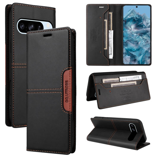 For Google Pixel 8 Pro GQUTROBE G01 RFID Anti-theft Leather Phone Case(Black) by GQUTROBE