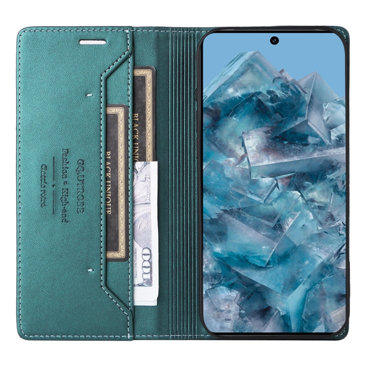 For Google Pixel 8 Pro GQUTROBE G01 RFID Anti-theft Leather Phone Case(Green) by GQUTROBE