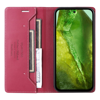 For Google Pixel 8a GQUTROBE G01 RFID Anti-theft Leather Phone Case(Red) by GQUTROBE