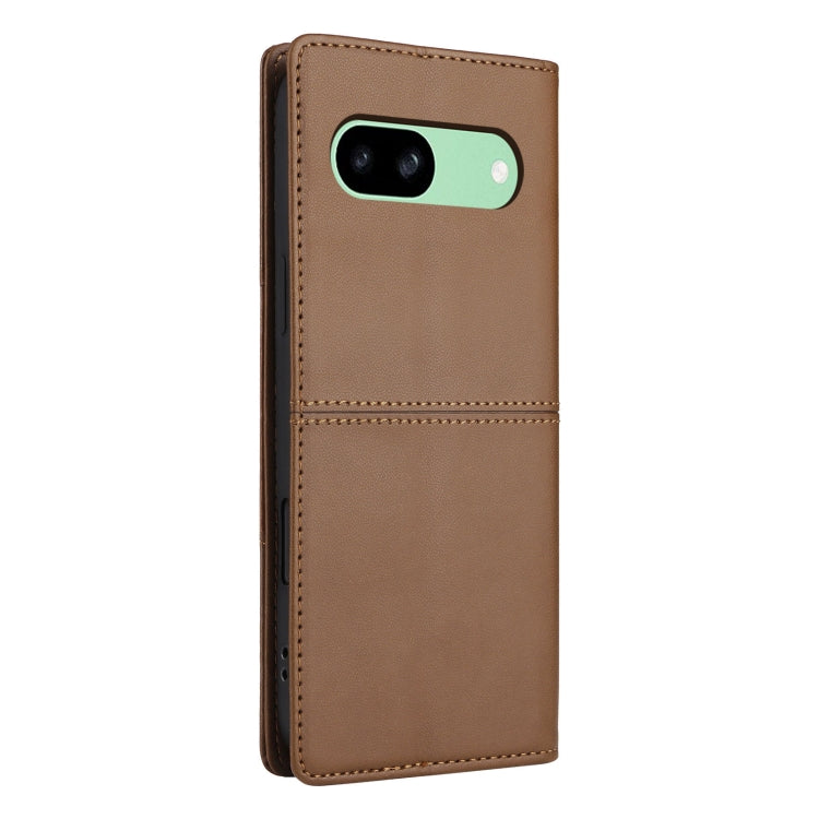 For Google Pixel 8a GQUTROBE G01 RFID Anti-theft Leather Phone Case(Brown) by GQUTROBE