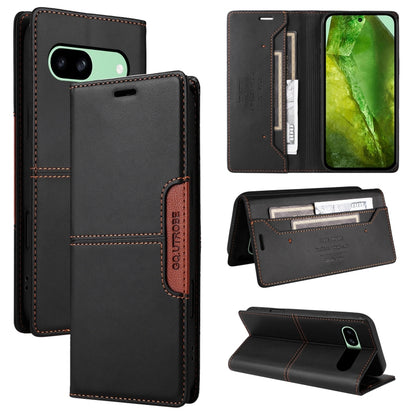 For Google Pixel 8a GQUTROBE G01 RFID Anti-theft Leather Phone Case(Black) by GQUTROBE