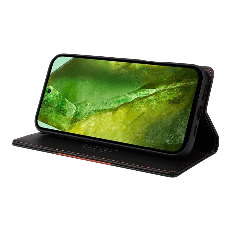 For Google Pixel 8a GQUTROBE G01 RFID Anti-theft Leather Phone Case(Black) by GQUTROBE