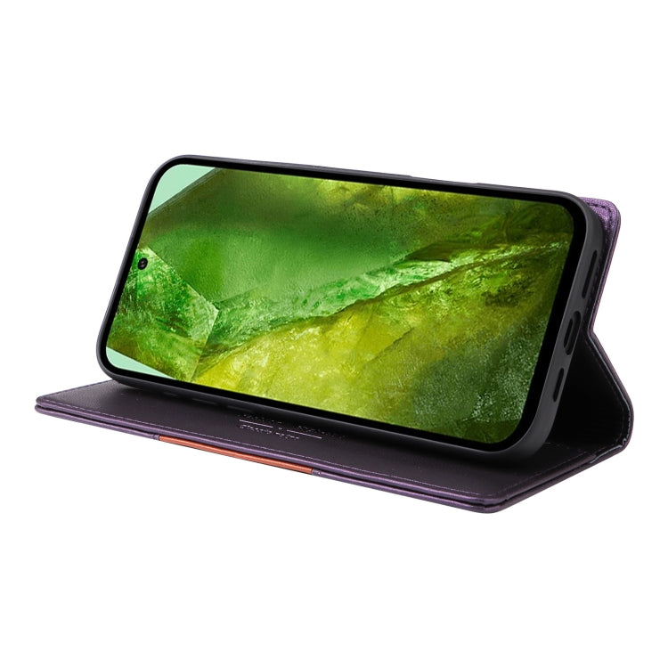 For Google Pixel 8a GQUTROBE G01 RFID Anti-theft Leather Phone Case(Purple) by GQUTROBE