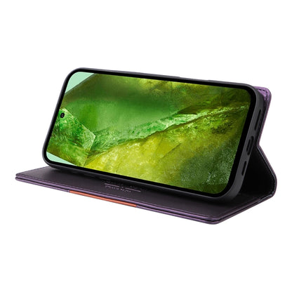 For Google Pixel 8a GQUTROBE G01 RFID Anti-theft Leather Phone Case(Purple) by GQUTROBE