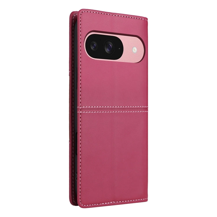 For Google Pixel 9 / 9 Pro GQUTROBE G01 RFID Anti-theft Leather Phone Case(Red) by GQUTROBE