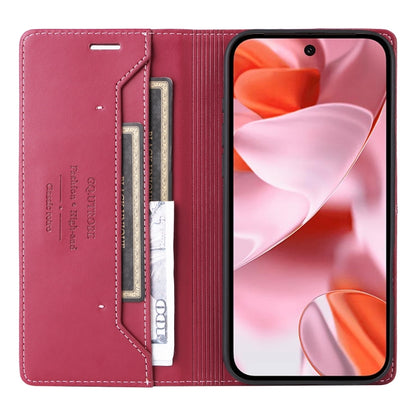 For Google Pixel 9 / 9 Pro GQUTROBE G01 RFID Anti-theft Leather Phone Case(Red) by GQUTROBE