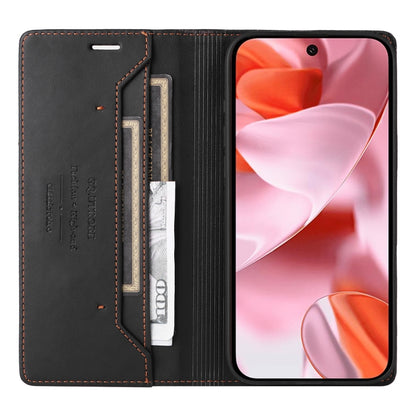 For Google Pixel 9 / 9 Pro GQUTROBE G01 RFID Anti-theft Leather Phone Case(Black) by GQUTROBE