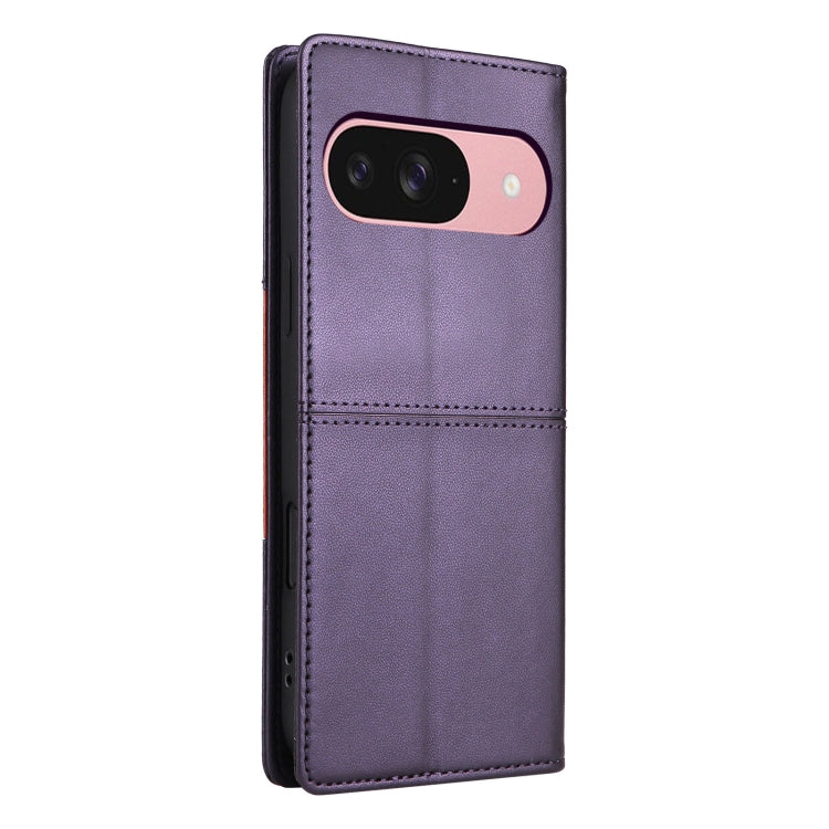 For Google Pixel 9 / 9 Pro GQUTROBE G01 RFID Anti-theft Leather Phone Case(Purple) by GQUTROBE