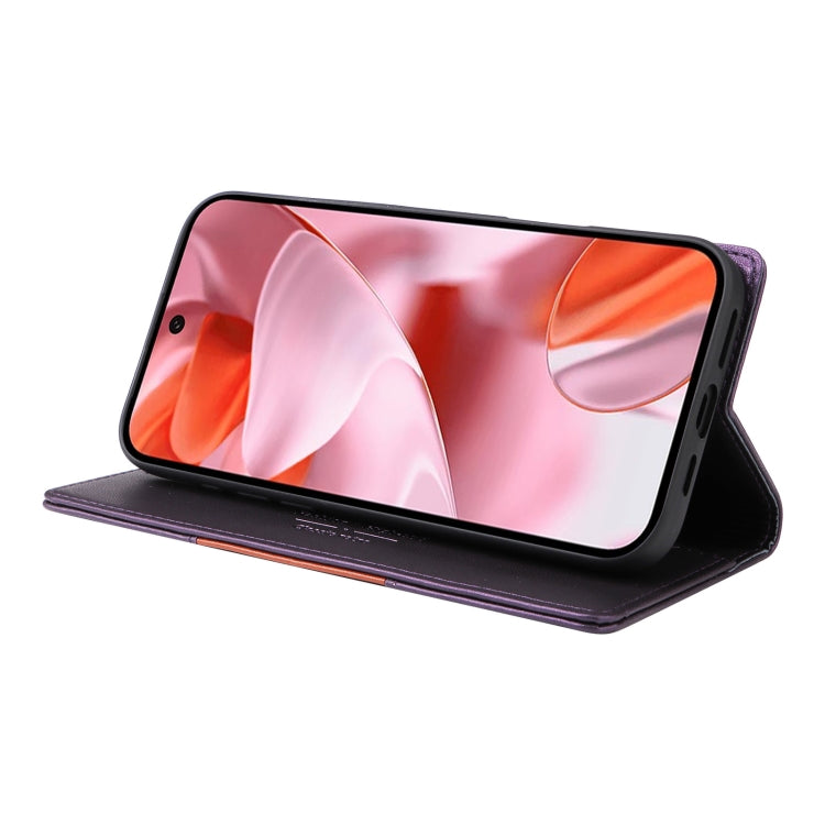 For Google Pixel 9 / 9 Pro GQUTROBE G01 RFID Anti-theft Leather Phone Case(Purple) by GQUTROBE