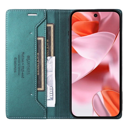 For Google Pixel 9 / 9 Pro GQUTROBE G01 RFID Anti-theft Leather Phone Case(Green) by GQUTROBE