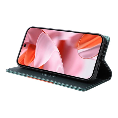 For Google Pixel 9 / 9 Pro GQUTROBE G01 RFID Anti-theft Leather Phone Case(Green) by GQUTROBE