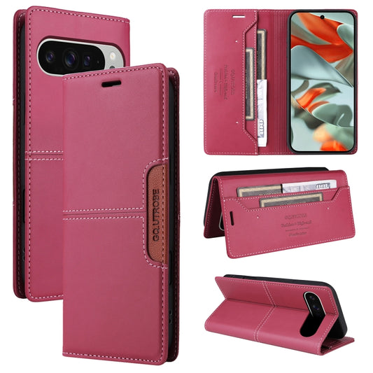 For Google Pixel 9 Pro XL GQUTROBE G01 RFID Anti-theft Leather Phone Case(Red) by GQUTROBE