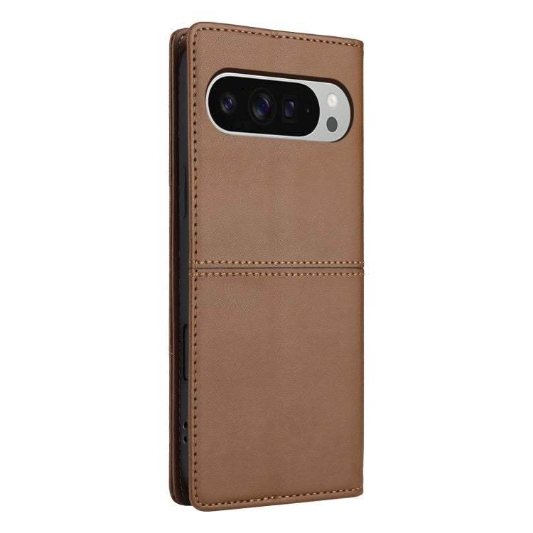For Google Pixel 9 Pro XL GQUTROBE G01 RFID Anti-theft Leather Phone Case(Brown) by GQUTROBE