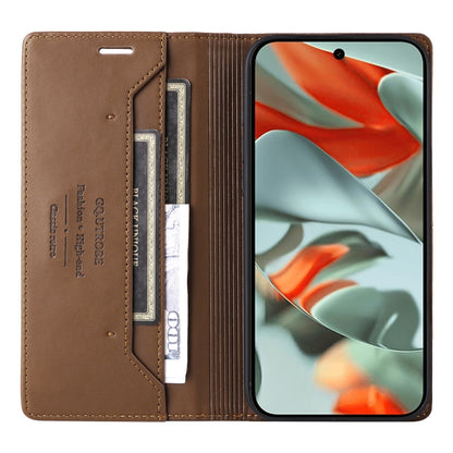 For Google Pixel 9 Pro XL GQUTROBE G01 RFID Anti-theft Leather Phone Case(Brown) by GQUTROBE