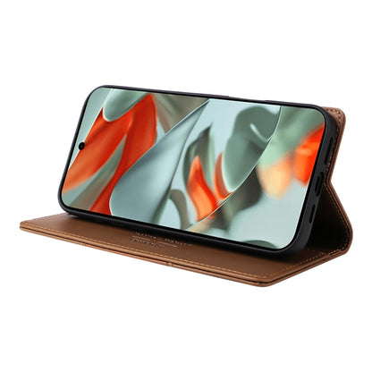 For Google Pixel 9 Pro XL GQUTROBE G01 RFID Anti-theft Leather Phone Case(Brown) by GQUTROBE