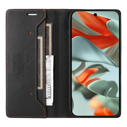 For Google Pixel 9 Pro XL GQUTROBE G01 RFID Anti-theft Leather Phone Case(Black) by GQUTROBE