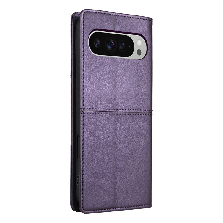 For Google Pixel 9 Pro XL GQUTROBE G01 RFID Anti-theft Leather Phone Case(Purple) by GQUTROBE