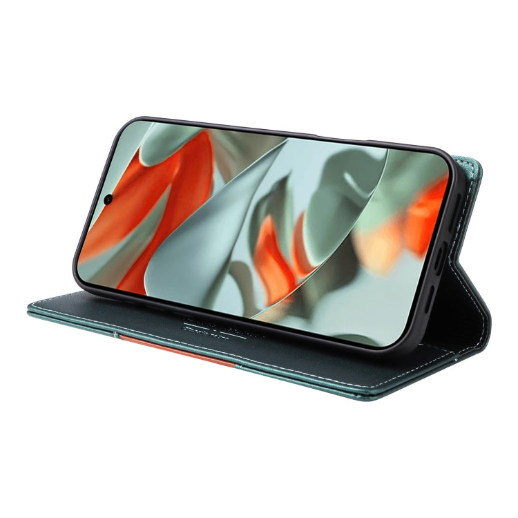 For Google Pixel 9 Pro XL GQUTROBE G01 RFID Anti-theft Leather Phone Case(Green) by GQUTROBE